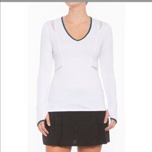 LIKE NEW! Lucky in Love White V-Neck Long Sleeve Top Size Medium (8-10)